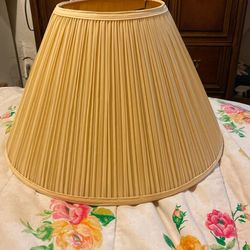 2 Vintage Cream Color Pleated Lamp Shades