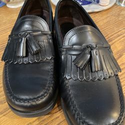Brand Néw Mens Rockport Leather Slip On Loafers With Tassels Size 10 W