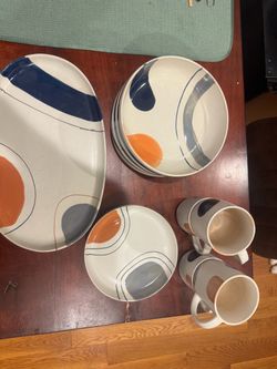 West Elm Abstract Ceramic Dinnerware Set