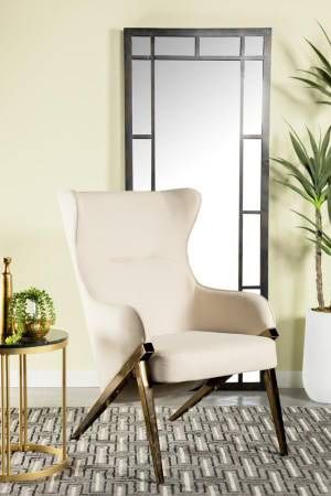 High Back Accent Chair With Mid-Century Modern Flair!!