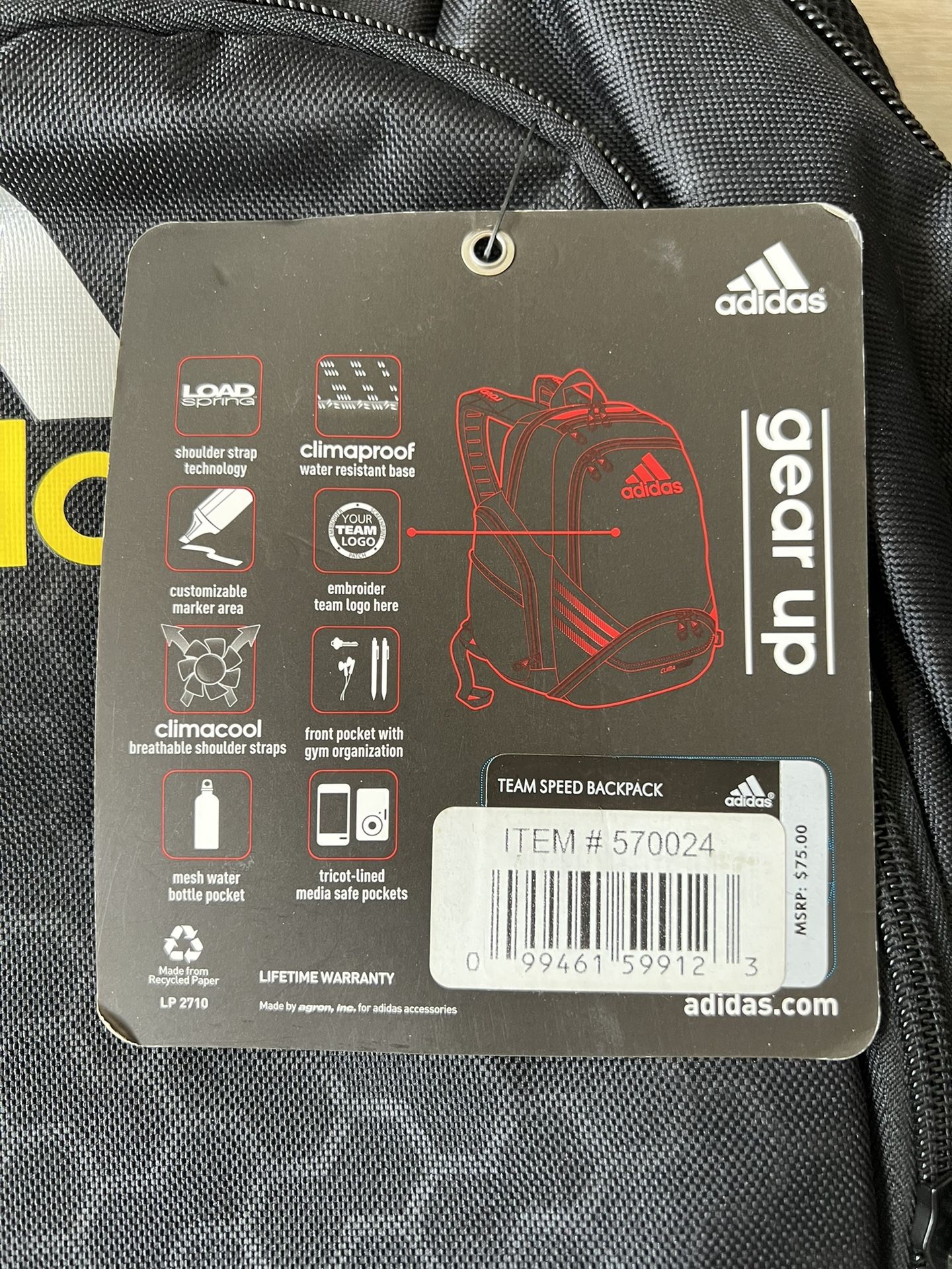 Adidas team top speed backpack