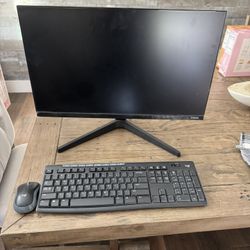 Computer Screen And Keyboard 