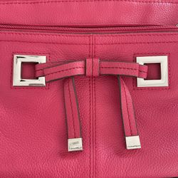 Pink Leather Crossbody 