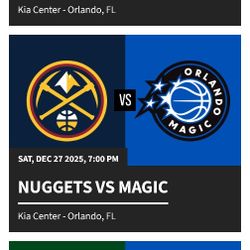 Orlando Magic v Denver Nuggets (2 Ticket Package)