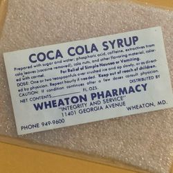 Wheaton pharmacy Coca Cola syrup recipe