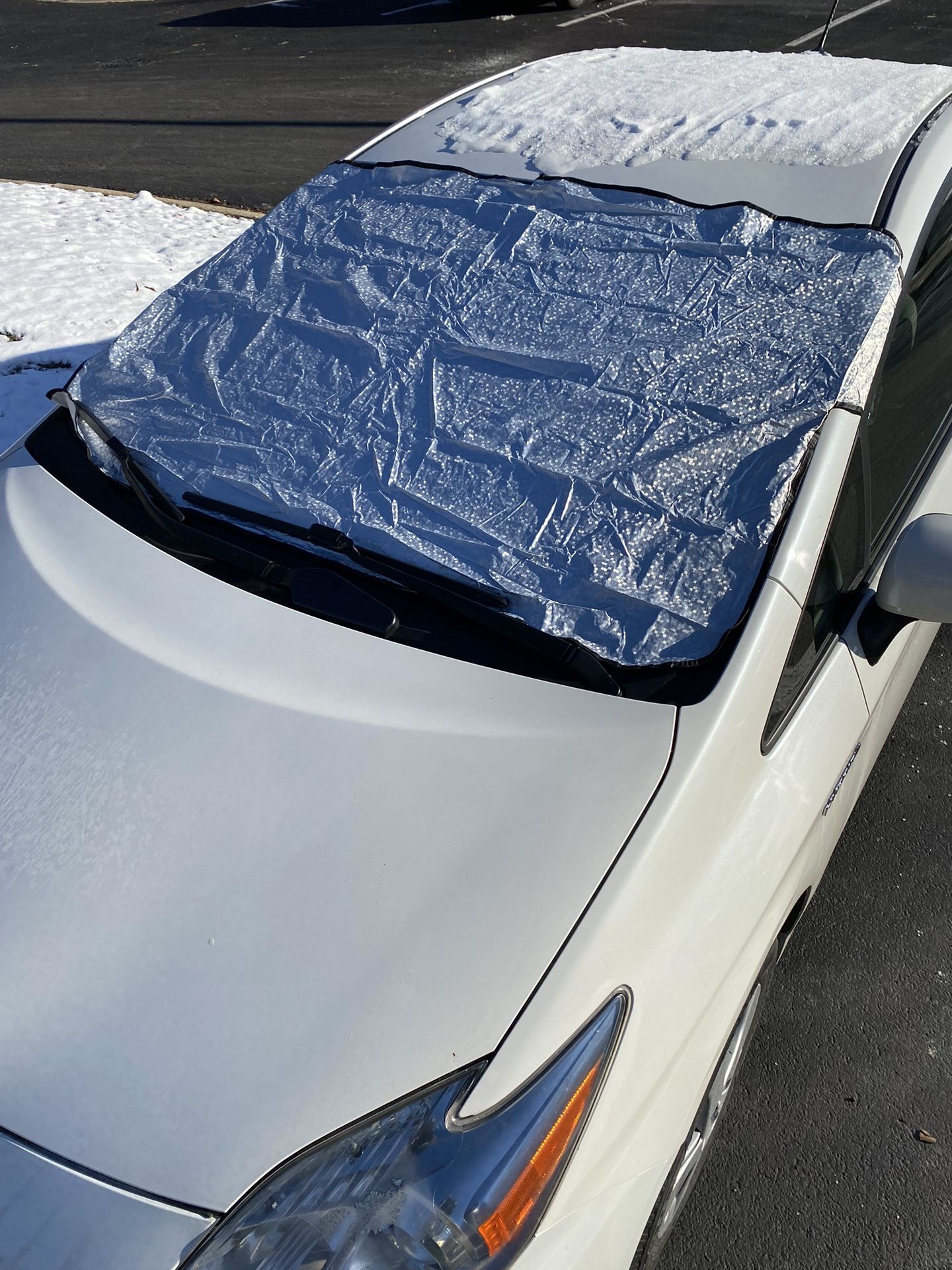 Cover on the windshield