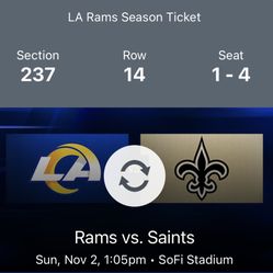 Rams Saints Section 237, Aisle Seats
