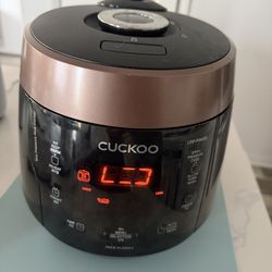CUCKOO High Pressure Rice Cooker 6-Cup Uncooked / 12-Cup Cooked with Nonstick Inner Pot, Versatile Rice Maker with 12 Menu Options and Steam Plate, Fu
