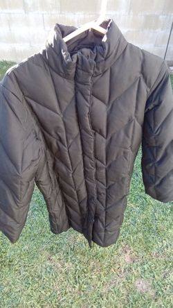 Good condition DKNY Long Black Quilted Puffer Jacket
