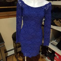 Lace Blue Dress 