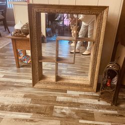 28” X 33” Frame With Mirror And Shelves