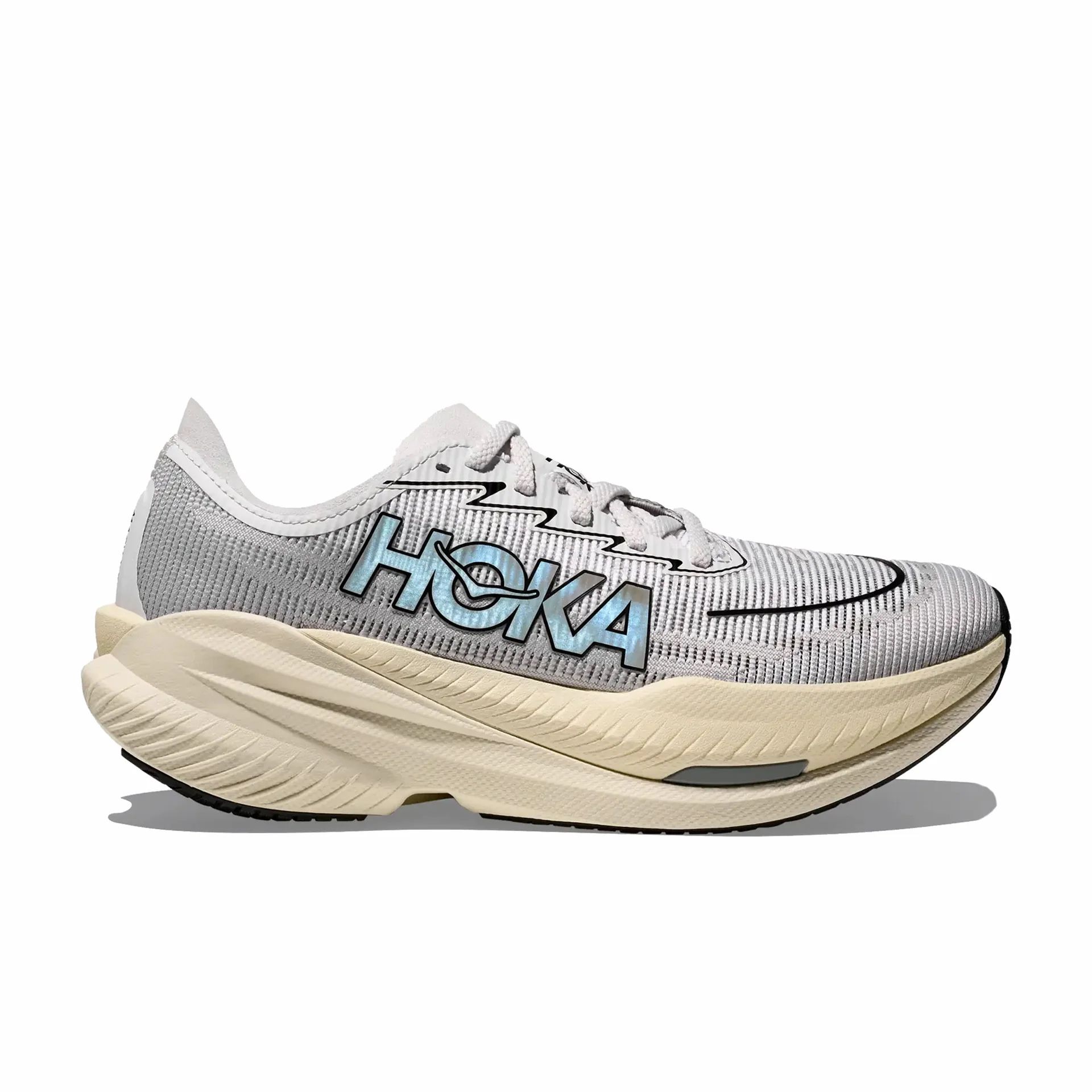 HOKA Mach X 2 Running Shoe - White/Cosmic Grey (Men 9US) Mach X2 in White/Cosmic Grey ~ Windthrow main image 4