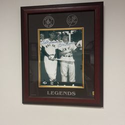 Mickey Mantle Ted Williams Signed Picture HOF Autograph