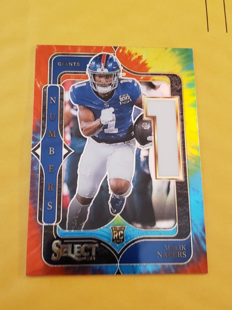2024 select numbers tie dye Malik Nabers 10/25
$475