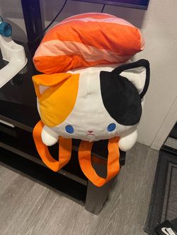 21 inch Sushi Cat Plush Backpack round one