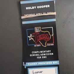 Kolby Cooper Tickets For Billy Bobs Texas