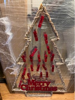 Rustic Woven Christmas Tree Advent Calendar