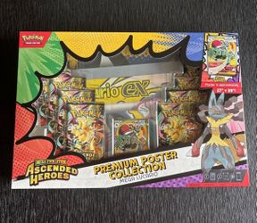 Pokemon TCG Ascended Heroes Mega Lucario Premium Poster Collection
