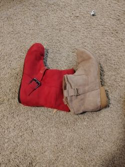 Boots Red Size 8 Brown M 7-8