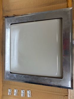 Nos Square Frosted Glass Ceiling Chrome Frame Ceiling Fixture Insert