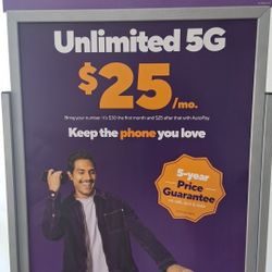 $25 A Month Unlimited Talk Text Data 