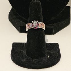 New Red Fire OPAL Ring Size 6