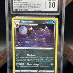 Pokemon Umbreon SWSH129 - Black Star Promo CGC10