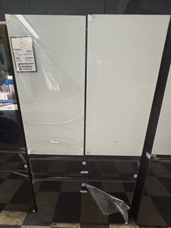 Samsung Bespoke Refrigerator With Beverage Center In Charcoal And White Glass
