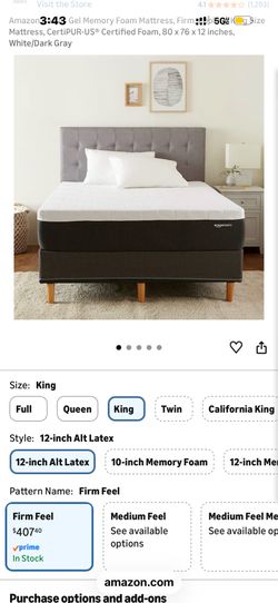 king foam mattress like new + frame