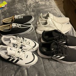 Three pairs of Adidas one pair of Sperrys all size 13 $60 for all