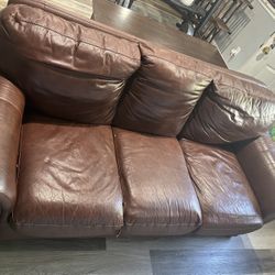 Brown Leather Couch