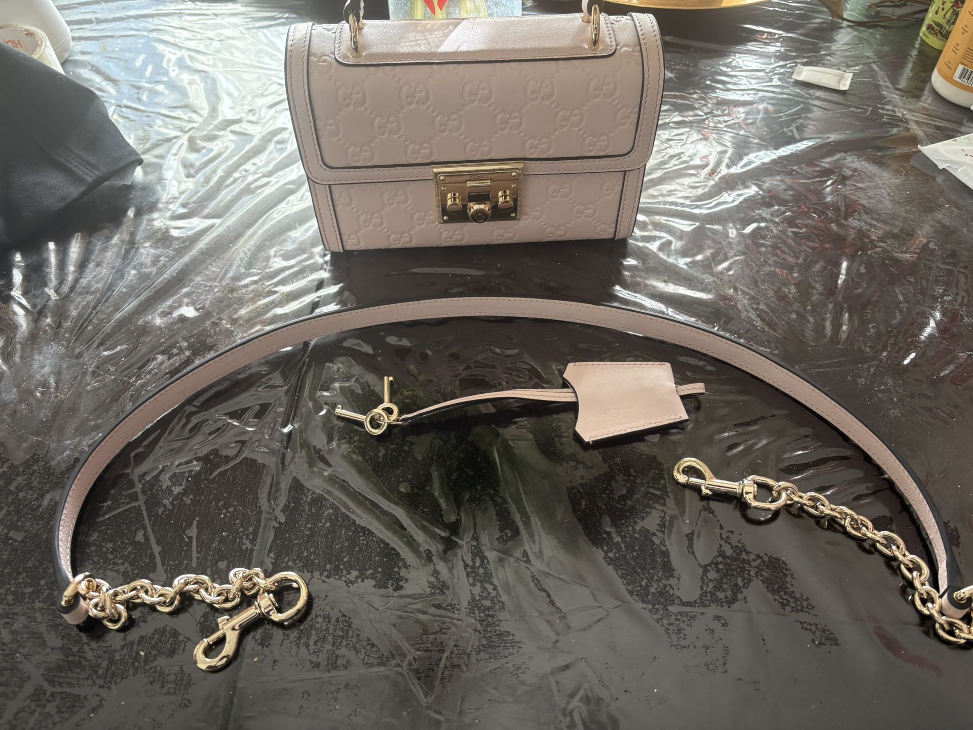 Gucci Guccissima Shoulder Bag White Small