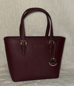 Michael Kors Women’s Burgundy Jet Set Tote Bag