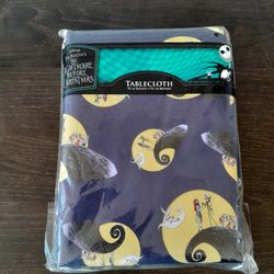 Disney Tim Burton's The Nightmare Before Christmas ROUND Tablecloth  70”