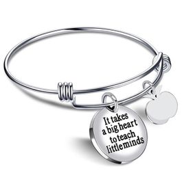 Teacher bangle bracelet