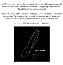 Elegant 18K Gold Box-Link Necklace with Bead Accents