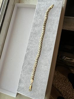 14k gold cuban link bracelet Solid gold