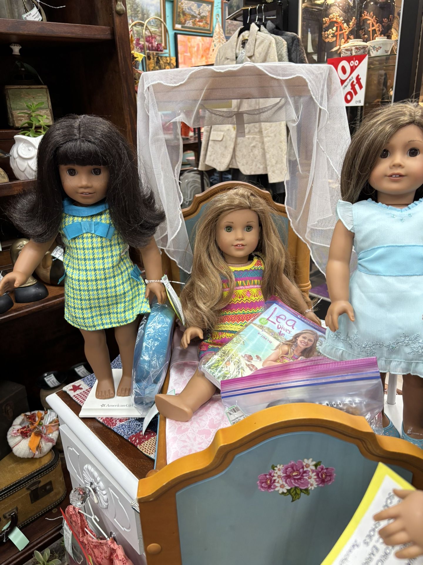 A Lot Of American Girl Dolls, Clothes, Furniture.