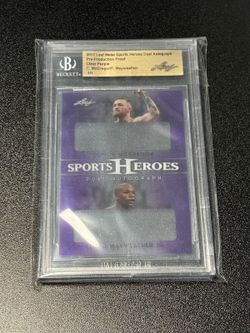2017 Leaf Metal Conor McGregor Floyd Mayweather Pre-Production 1/1 Boxing Card