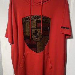 Pusher Brand Red And Black Hoodie 