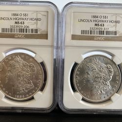 1884 O Morgan Silver Dollar Ngc Ms63 