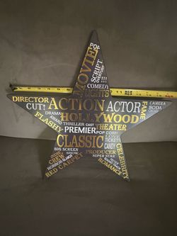 Movie Star Wall Sign 15 Inches