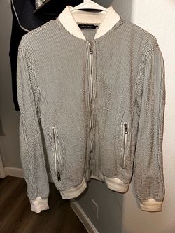 Zara Man Striped Bomber Jacket