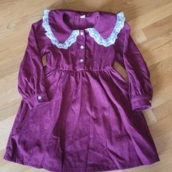 Girls Corduroy Christmas Dress