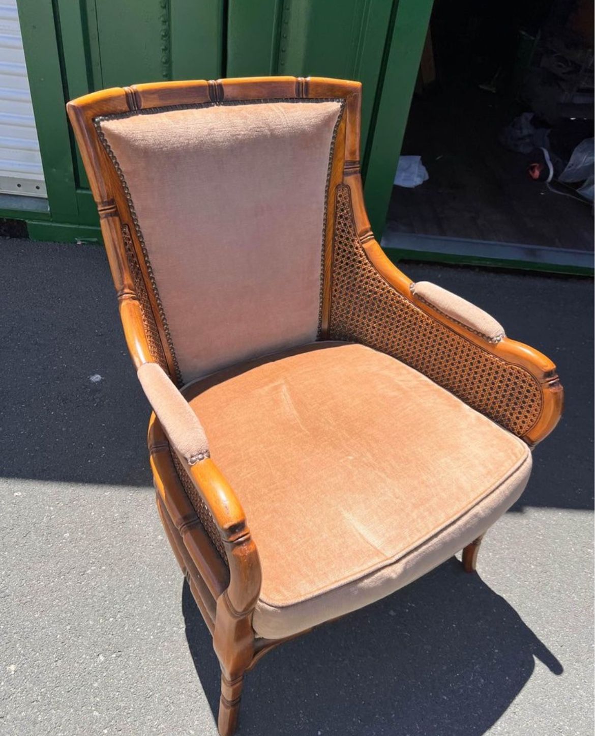 Antique French Armchair  with rattan/ Great condition