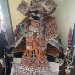 Japanese Samauri Boy’s Day Warrior in Glass Case.
