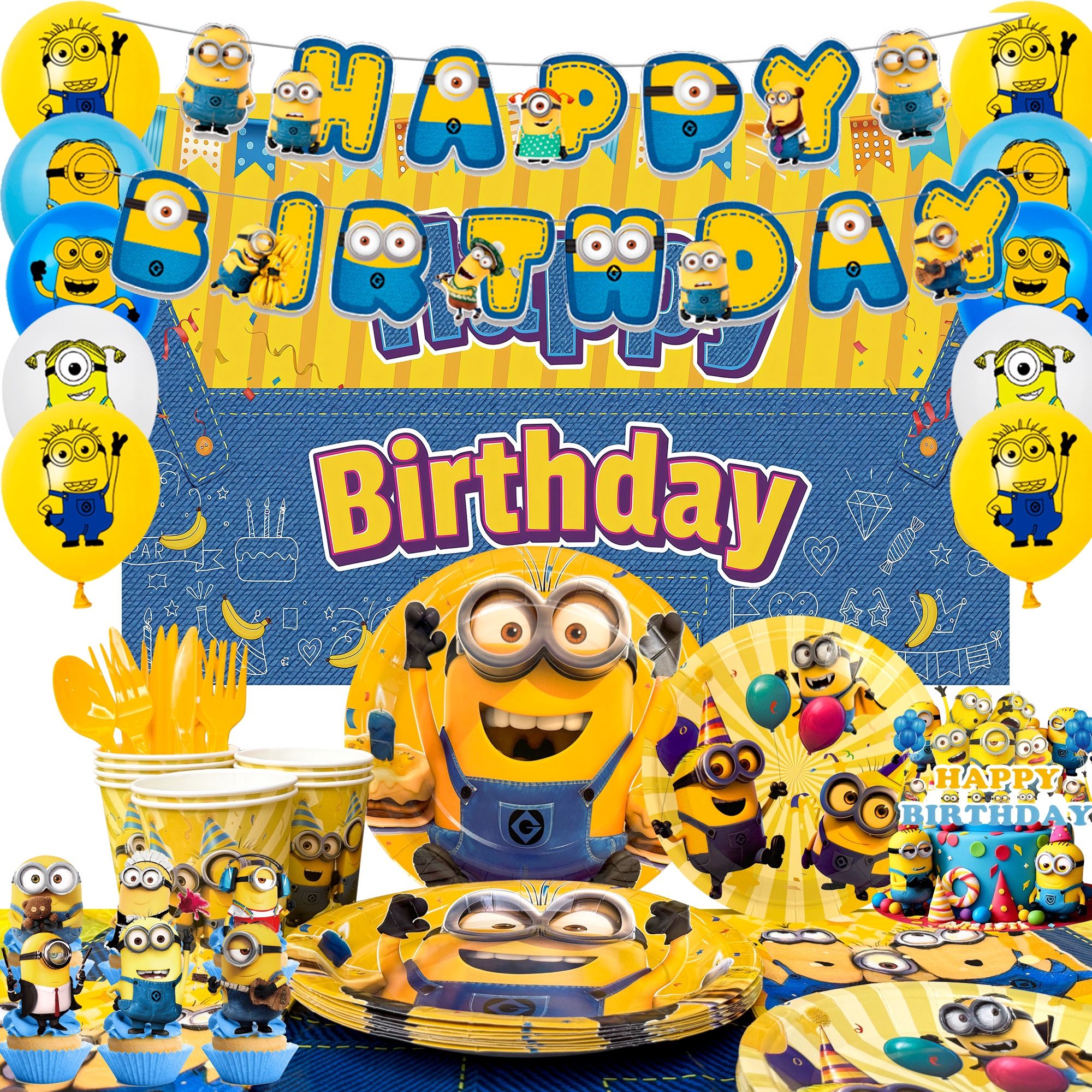 98pcs Minion Party Supplies (New, Unopened)