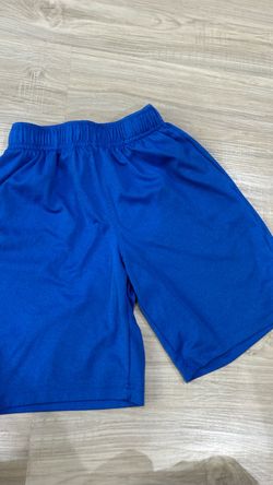 Boys Blue Athletic Shorts with Elastic Waistband