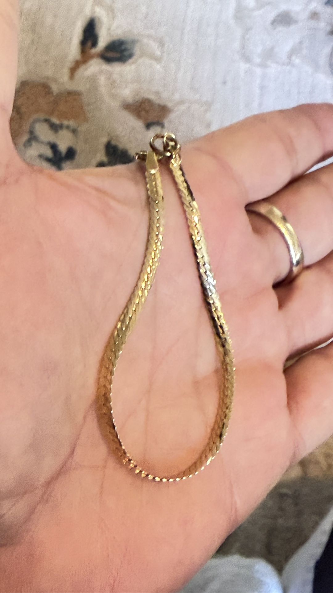 Gold Over Sterling Silver Bracelet Made In Turkey 