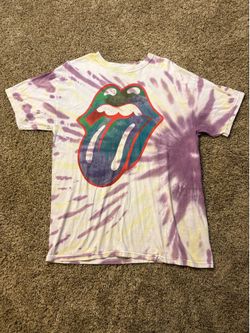 The Rolling Stones Tie Dye Graphic T Shirt Good Fade Mens Size Large